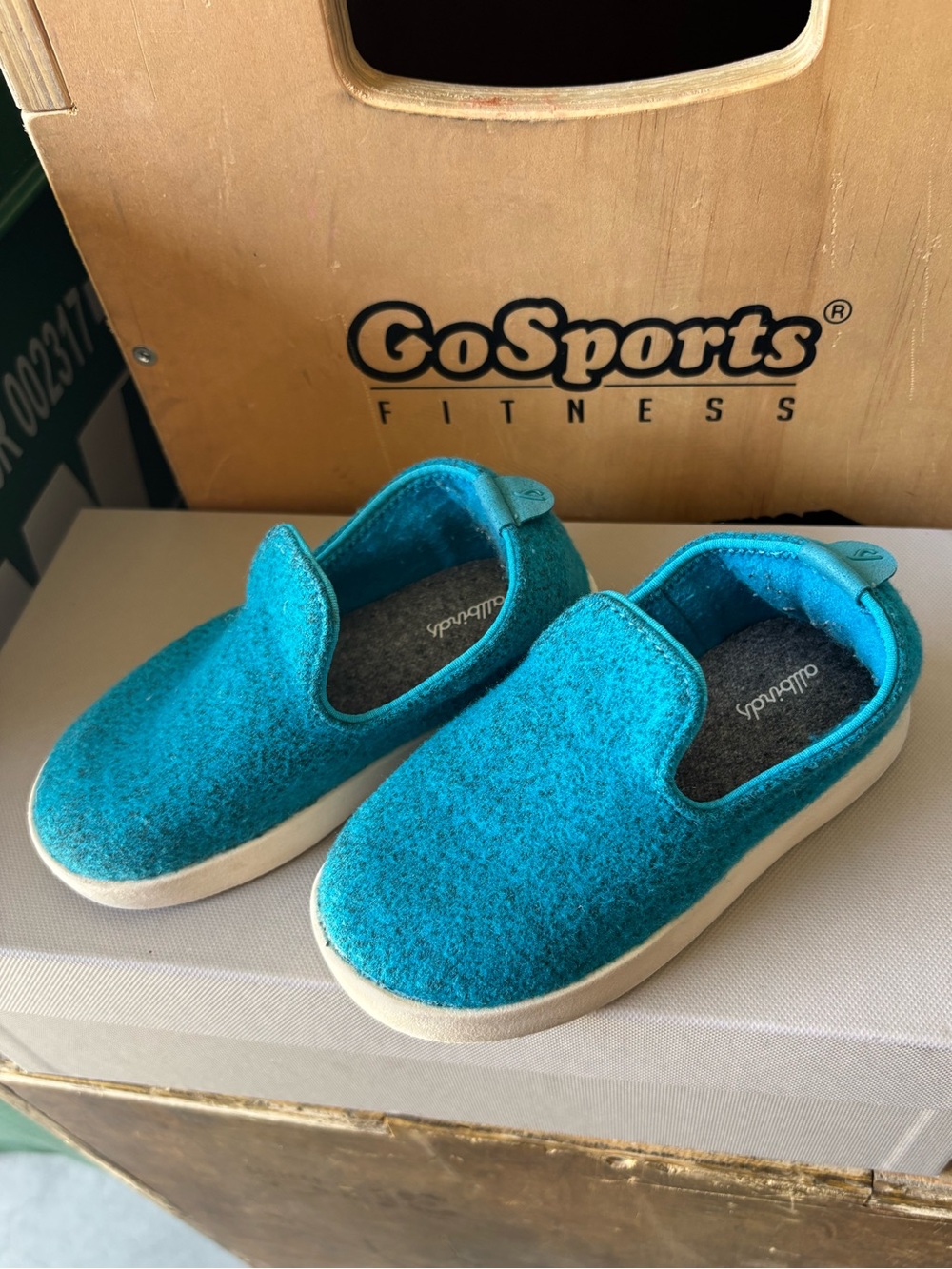 allbirds Kids Teal Wool Slip-On Sneakers